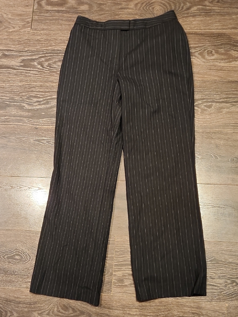 ❤️ BROOKS BROTHERS HIGH RISE WOOL PINSTRIPE TROUSERS / PANTS, 8 (29) - Picture 1 of 5